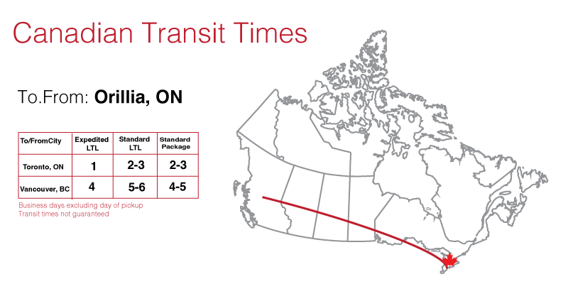 Shipping Orillia on